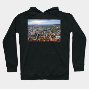 Jelenia Gora city center aerial view Hoodie